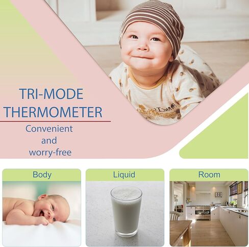 Amplim No Touch Forehead Thermometer | Non Contact Baby Thermometer | Essentials for Adults, Kids, Toddlers, Infants | Accurate Touchless Temporal Thermometer with Storage Case - Blue in Kuwait