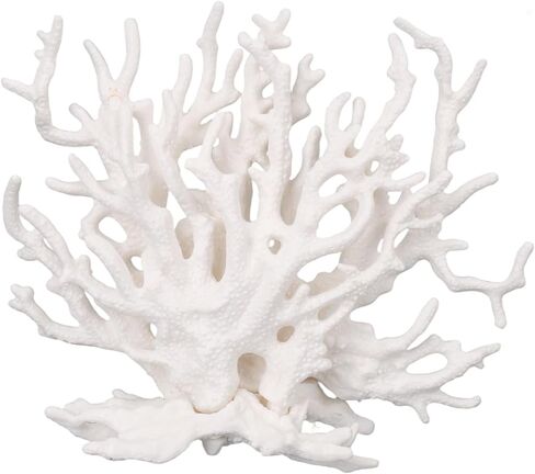 Fish Tank Decorations, White Resin Coral Reef Decor Creative Realistic Aquarium Coral Ornaments for Fish Tank Aquarium Landscape Decor Ornament Accessories in Saudi Arabia