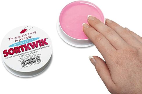 LEE 10132 Sortkwik Fingertip Moisteners, 1 3/4 oz, Pink, 2 per Pack, Sold as 5 Pack, 10 Count Total in Saudi Arabia