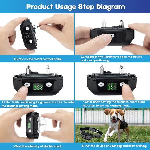 Wiez GPS Wireless Dog ، طوق سياج الكلب الكهربائي ، يتراوح من 65-3281 قدمًا ، قوة تحذير قابل للتعديل ، نظام احتواء للحيوانات الأليفة القابلة لإعادة الشحن للحيوانات الأليفة في الهواء الطلق ، مناسب لمعظم الكلاب in Kuwait
