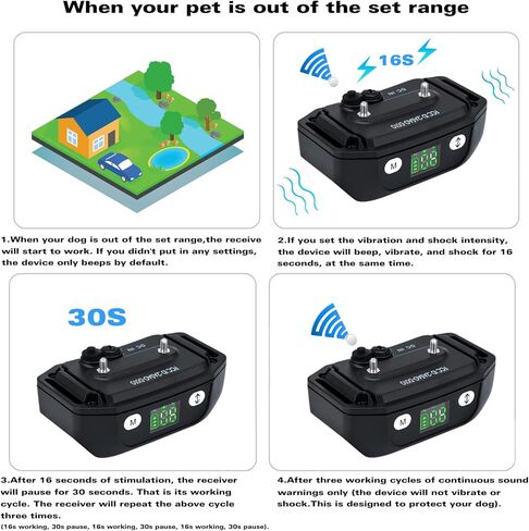 Wiez GPS Wireless Dog ، طوق سياج الكلب الكهربائي ، يتراوح من 65-3281 قدمًا ، قوة تحذير قابل للتعديل ، نظام احتواء للحيوانات الأليفة القابلة لإعادة الشحن للحيوانات الأليفة في الهواء الطلق ، مناسب لمعظم الكلاب in Kuwait