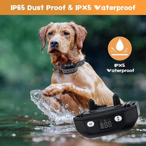 Wiez GPS Wireless Dog ، طوق سياج الكلب الكهربائي ، يتراوح من 65-3281 قدمًا ، قوة تحذير قابل للتعديل ، نظام احتواء للحيوانات الأليفة القابلة لإعادة الشحن للحيوانات الأليفة في الهواء الطلق ، مناسب لمعظم الكلاب in Kuwait