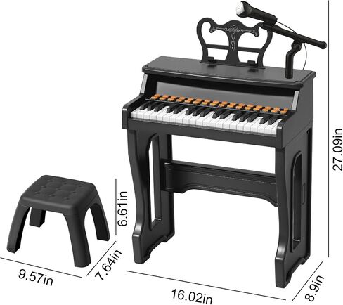 Piano Keyboard for Kids 3-7 - 37 Keys Electric Musical Keyboard with Microphone, Stand & Stool, Kids Learning Piano Toys for Beginners 4 5 6 7 8 Years Old Girls Boys Birthday Gift in Saudi Arabia