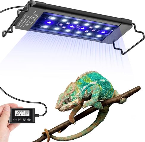 ضوء UVB UVB LED 27 بوصة للزواحف مع وحدة تحكم ، طيف كامل UVA و UVB الزواحف مع توقيت الدورة على مدار 24 ساعة و 10 خافتة للتنين الملتحي ، السلاحف ، الضفادع ، الثعابين ، النباتات in Kuwait