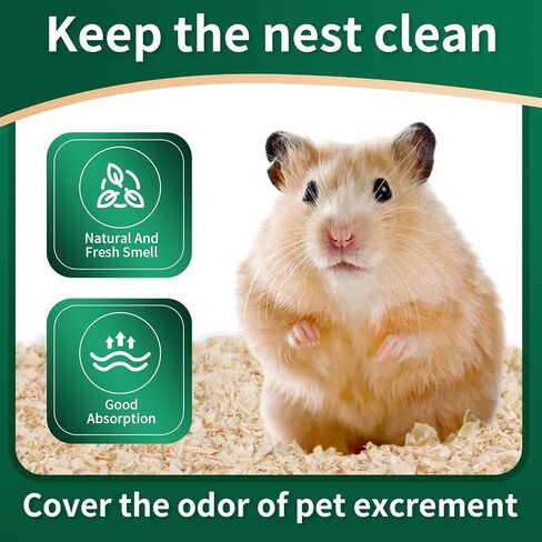 18oz Natural Aspen Wood Pet Bedding – Low Dust, Odor Control & Ultra Absorbent Shavings for Hamsters, Parrots, Guinea Pigs & Small Animals in Saudi Arabia