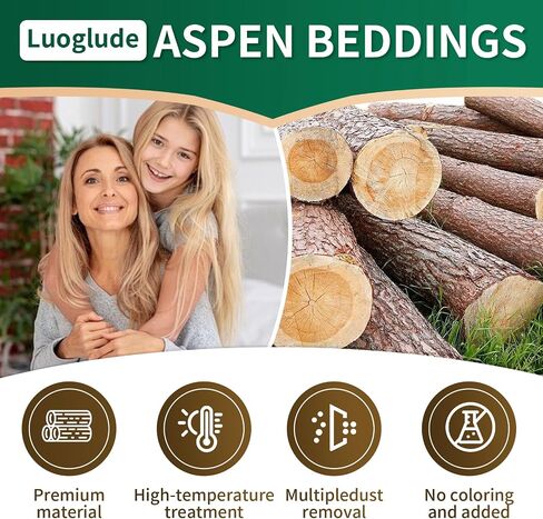 18oz Natural Aspen Wood Pet Bedding – Low Dust, Odor Control & Ultra Absorbent Shavings for Hamsters, Parrots, Guinea Pigs & Small Animals in Saudi Arabia