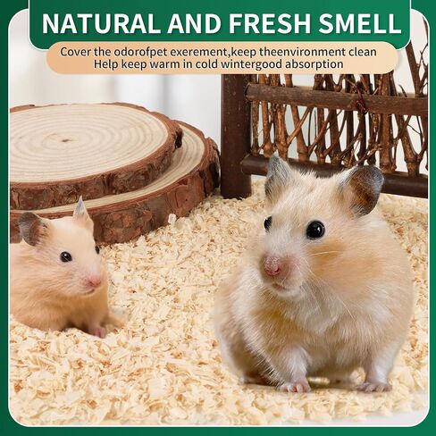 18oz Natural Aspen Wood Pet Bedding – Low Dust, Odor Control & Ultra Absorbent Shavings for Hamsters, Parrots, Guinea Pigs & Small Animals in Saudi Arabia