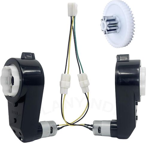 2 Pcs 12V 550 12000RPM Gearbox with 12-Volt Motor for Ride On Car Power Wheels Motor High Speed RS550 Drive Engine Electric Motorcycles Replacement Parts in Saudi Arabia
