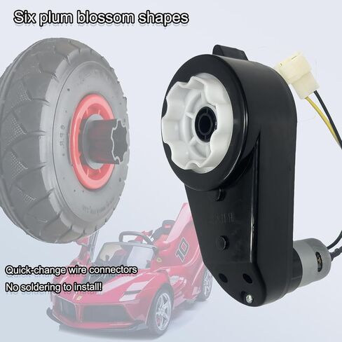 2 Pcs 12V 550 12000RPM Gearbox with 12-Volt Motor for Ride On Car Power Wheels Motor High Speed RS550 Drive Engine Electric Motorcycles Replacement Parts in Saudi Arabia