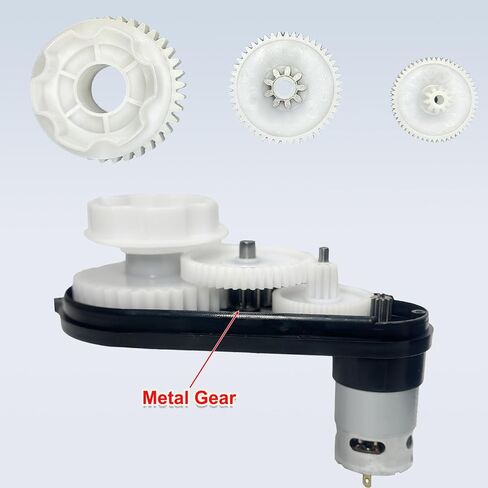 2 Pcs 12V 550 12000RPM Gearbox with 12-Volt Motor for Ride On Car Power Wheels Motor High Speed RS550 Drive Engine Electric Motorcycles Replacement Parts in Saudi Arabia