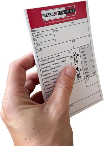 Rescue Essentials Slishman Notes - Patient Assessment Notepad, 5 Pack in Kuwait