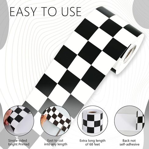 Vuzvuv 68 Ft 3In Black Checkered Flag Bulletin Board Border in Saudi Arabia
