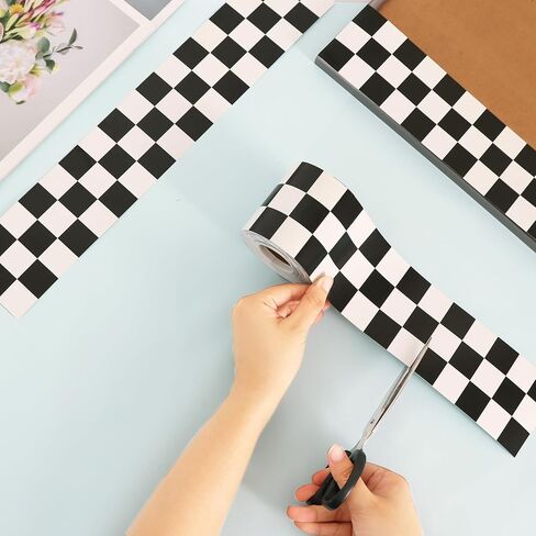 Vuzvuv 68 Ft 3In Black Checkered Flag Bulletin Board Border in Saudi Arabia