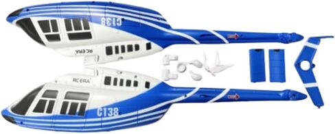 الملحقات لـ RC ERA C138 1/33 Scale Bell 206 Helicopter ، Presaction Parts (FuseLage (Blue)) in Kuwait