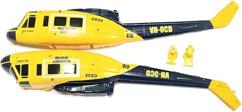RC Era C032 Huey UH-1 أجزاء طائرات الهليكوبتر جسم الطائرة ألوان متعددة ل RC ERA Helicopter Praff (صفراء وأزرق) in Saudi Arabia