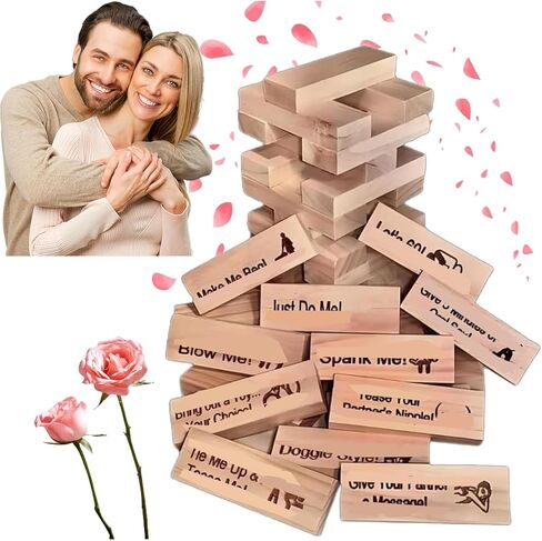 Tower Tower ، 48 مساءً ، لعبة Tower Super Naughty Block ، فالنتين هبوط ، كتل التراص ، والأنشطة الليلية للتاريخ المرح ، لعبة Date Night Party 1 Set in Kuwait