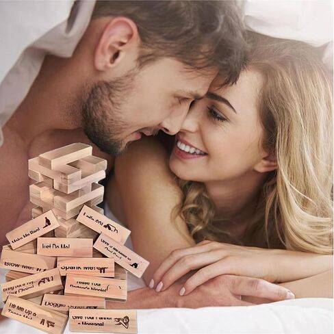 Tower Tower ، 48 مساءً ، لعبة Tower Super Naughty Block ، فالنتين هبوط ، كتل التراص ، والأنشطة الليلية للتاريخ المرح ، لعبة Date Night Party 1 Set in Kuwait