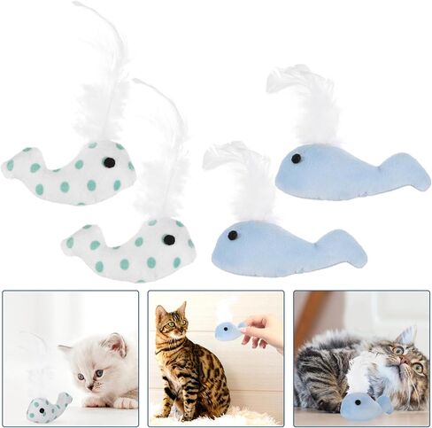 ألعاب Aboofan 4pcs Cat Bearing for Kittens Plush Cat Cat Chew Interactive Toys للقطط الداخلية الداخلية in Saudi Arabia