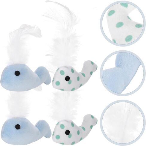 ألعاب Aboofan 4pcs Cat Bearing for Kittens Plush Cat Cat Chew Interactive Toys للقطط الداخلية الداخلية in Saudi Arabia
