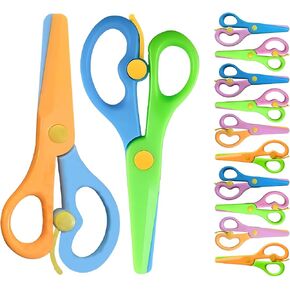 مقصات الأطفال 12pcs مقص أمان مع رافعة الربيع ، وتصميم مضاد للبنش ، ونصائح حادة ومقابض ABS لليئة للأطفال in Kuwait