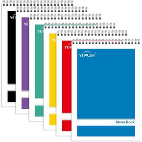 Yeplan Top Spiral Notebook 6x9 6 Pack ، Steno Pads Notebooks مع Gregg يحكمها الورق البيضاء ، وأدفاب الدفاتر ومنصات الكتابة للمدرسة ، والكلية ، والعمل ، والمكتب ، والمنزل ، و 60 ورقة ، 6 ألوان متنوعة in Kuwait