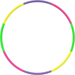 32 Inch Kids Exercise Hoop,8-Piece Detachable Adjustable Weight Fitness Toy for Children, Gymnastics, Dog Agility Training - Colorful Hoops for Party Games, Christmas Wreath Decor in Saudi Arabia
