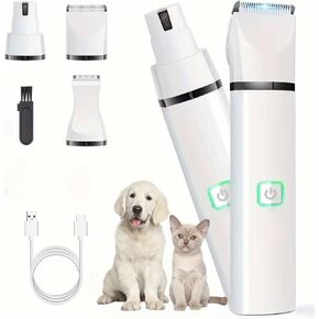 Luxuz, 3 in 1 Electric Pet Grooming & Clippers Kit for Dogs and Cats – Dog Clippers with Double Blades, Cordless Small Pet Hair Trimmer, Low Noise for Paws, Eyes, Ears, and Face. in Kuwait