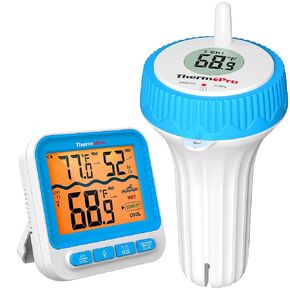 مقياس الحرارة اللاسلكي المضاد للماء Thermopro ، مقياس حرارة من البركة الرقمية ، عائم على حمام السباحة ، مراقبة درجة حرارة الماء IPX8 المطورة لحوض الاستحمام الساخن ، الغطس البارد ، حمام الجليد ، البركة in Kuwait