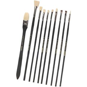 Water Chalk Art Special Bristle Gouache Acrylic Oil Brush Flat Peak Round Flat Peak Fan Pen Set in Saudi Arabia