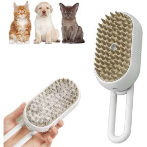 Cat Steam Brush for Shedding, 4 in 1 Rechargeable Steam Brush for Cats and Dogs, Spritz Defur Comb for Cats, Anti-Static, Cleaning, Shedding & Combing in Saudi Arabia
