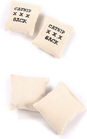 Toyvian 10pcs Catnip Toys for Indoor Cats Stuffed Catnip Canvas Sack Kitten Toys Pet Supplies Plaything Random Style in Saudi Arabia