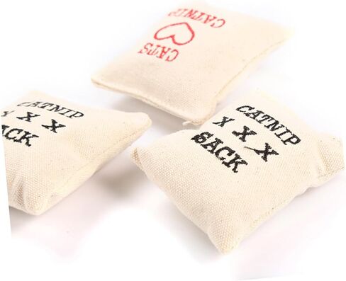 Toyvian 10pcs Catnip Toys for Indoor Cats Stuffed Catnip Canvas Sack Kitten Toys Pet Supplies Plaything Random Style in Saudi Arabia