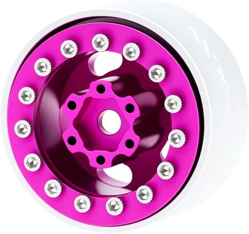 4pcs الطبق العميق الألومنيوم 1.0 بوصة محور عجلات Beadlock لـ SCX24 Traxxas Trx4M FCX24 Redcat Ascent-18 HPI Venture18 ، Chrome in Saudi Arabia