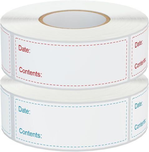 1000 Pcs Removable Freezer Labels for Food Containers 1 x 3, Risepekt Waterproof Food Storage Labels for Containers, Oil Resistant No-Residue Easy Clean for Kitchen Restaurants Grocery Stores Markets in Kuwait