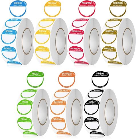 1000 Pcs Removable Freezer Labels for Food Containers 1 x 3, Risepekt Waterproof Food Storage Labels for Containers, Oil Resistant No-Residue Easy Clean for Kitchen Restaurants Grocery Stores Markets in Kuwait