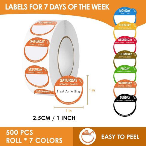 1000 Pcs Removable Freezer Labels for Food Containers 1 x 3, Risepekt Waterproof Food Storage Labels for Containers, Oil Resistant No-Residue Easy Clean for Kitchen Restaurants Grocery Stores Markets in Kuwait