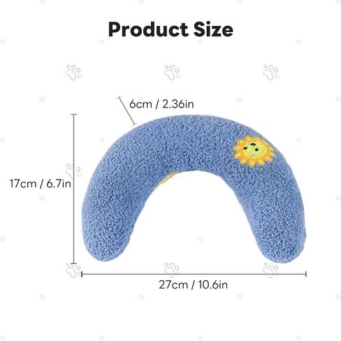 Small Dog Pillow, Pet Neck Support for Small Dogs/Puppies/Cats, Calming & Comfort Design for Indoor Use (Yellow) in Saudi Arabia