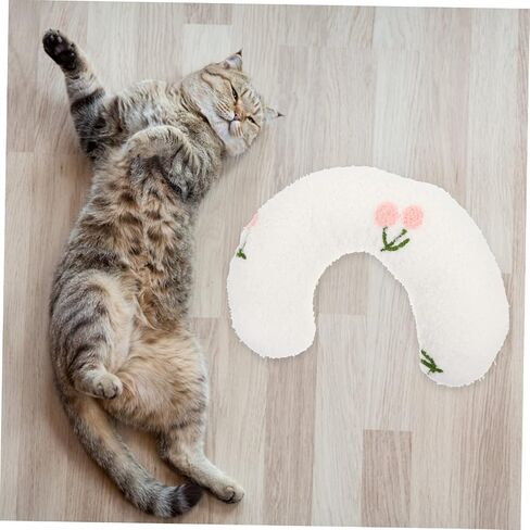 POPETPOP U Shaped Pet Neck Pillow for Puppies and Kittens Breathable Comfortable Nap Cushion for Deep Puppy Cat Sleep for Neck Protection in Saudi Arabia