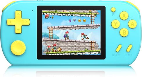 Handheld Games for Kids Adults with Built in 268 Classic Retro Video Games,3.0'' Color Screen Rechargeable Portable Arcade Gaming Player,Boys Girls Travel Electronics Toys Birthday Gift (A-Blue) in Kuwait