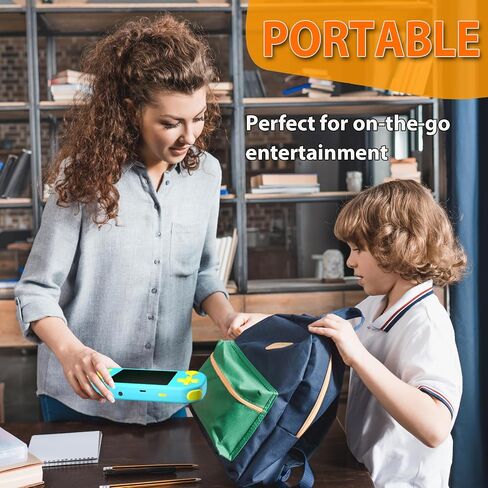 Handheld Games for Kids Adults with Built in 268 Classic Retro Video Games,3.0'' Color Screen Rechargeable Portable Arcade Gaming Player,Boys Girls Travel Electronics Toys Birthday Gift (A-Blue) in Kuwait