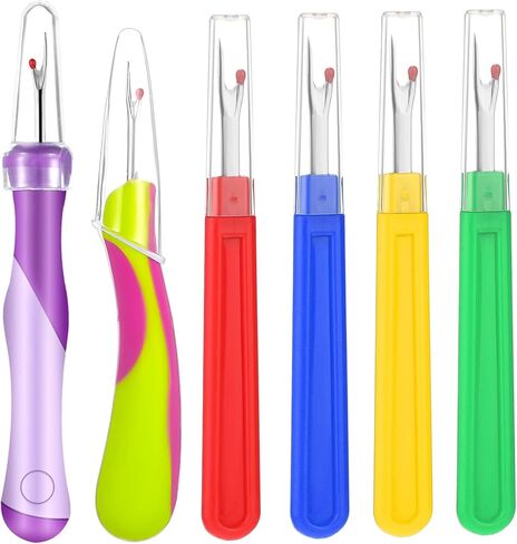 ybeaty 6 pcs التماس أمطار التماس مزيل أداة غرزة الأداة التماس ومزيل الخيط مزيل الخياطة غير الملحق لتوريد خياطة لخياطة اليدين. in Kuwait