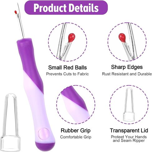 ybeaty 6 pcs التماس أمطار التماس مزيل أداة غرزة الأداة التماس ومزيل الخيط مزيل الخياطة غير الملحق لتوريد خياطة لخياطة اليدين. in Kuwait