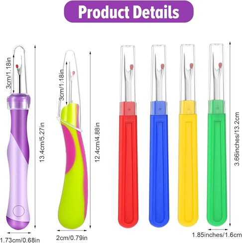 ybeaty 6 pcs التماس أمطار التماس مزيل أداة غرزة الأداة التماس ومزيل الخيط مزيل الخياطة غير الملحق لتوريد خياطة لخياطة اليدين. in Kuwait