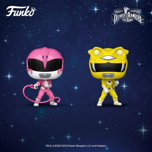 فونكو بوب! أفلام: Mighty Morphin Power Rangers: The Movie - Yellow Ranger - Power Rangers Movie - FINYL Figure - فكرة هدية - البضائع الرسمية - ألعاب للأطفال والكبار - عشاق الأفلام in Saudi Arabia