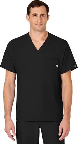 WonderWink W123 6355 Men's V-Neck Top in Kuwait