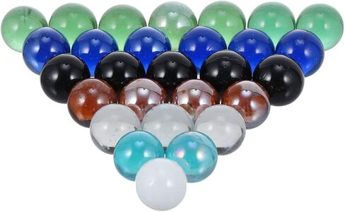 30Pcs Colorful Glass Beads for Fish Tank Decor Marbles for Flower Pot Vase Ornaments Lightweight Smooth Texture Safe for Random Colors Random Color in Saudi Arabia