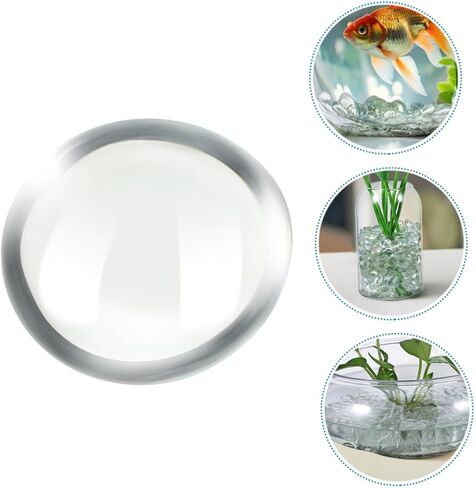 Heallily 300pcs Clear Glass Pebbles Flat Decorative Vase Filler حبات للمشاريع الحرفية للأحياء المائية والزينة المنزلية آمنة للأسماك الفريدة من السهل التنظيف in Saudi Arabia