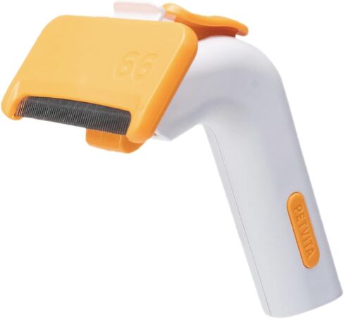 PETVITA Self Cleaning Deshedding Brush - Smart Grooming Tool with Stainless Steel Blade for Small Pets & Short Hair in Saudi Arabia