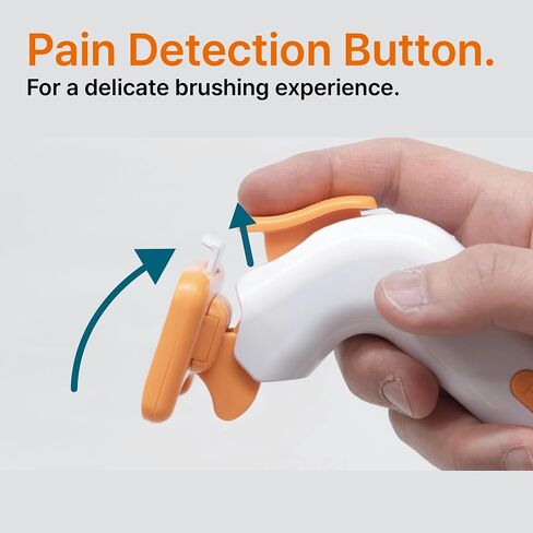 PETVITA Self Cleaning Deshedding Brush - Smart Grooming Tool with Stainless Steel Blade for Small Pets & Short Hair in Saudi Arabia