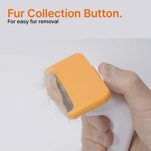 PETVITA Self Cleaning Deshedding Brush - Smart Grooming Tool with Stainless Steel Blade for Small Pets & Short Hair in Saudi Arabia